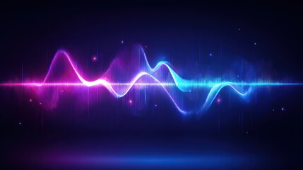 Abstract audio waveform graphic