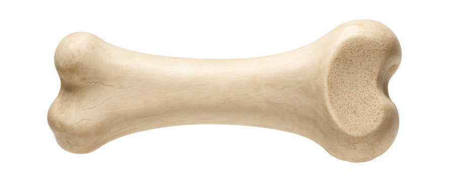 Fragment of cave bear femur with dense bone structure and smooth surface