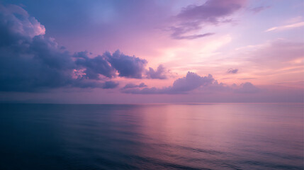 Sunset Over Calm Ocean Waters