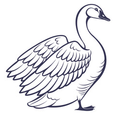 grapic of a goose whith wings