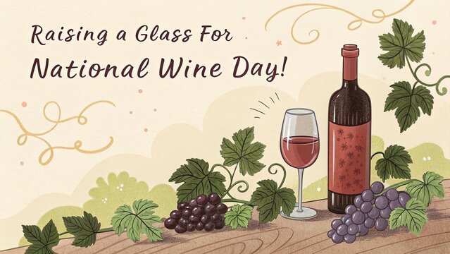 Illustrated Celebration of National Wine Day