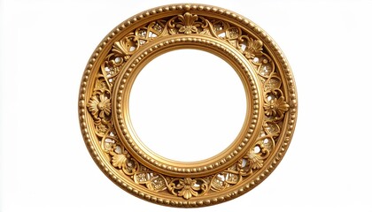 Ornate gold circular frame