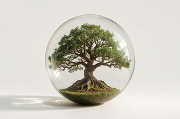Bonsai tree glass terrarium miniature garden zen meditation nature art home decor Japanese culture indoor plant container gardening
