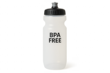 BPA Free Water Bottle Isolated on Transparent Background