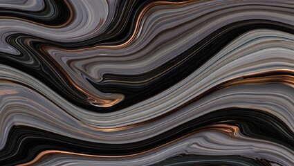 Abstract marble texture background design with gray black and gold liquid swirls art