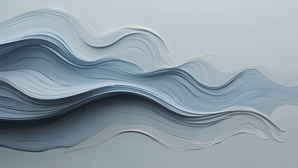 Abstract wave art painting texture background modern design blue gray color scheme