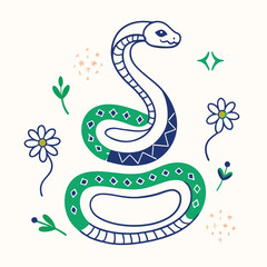 Fototapeta premium snake in the form of a snake