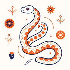 Fototapeta premium snake in the shape of a snake