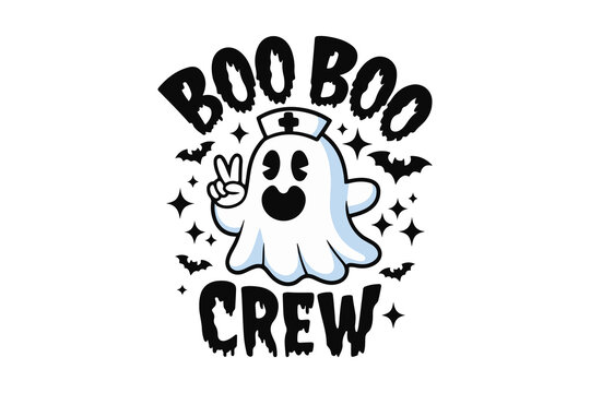 boo boo crew design illustration vector