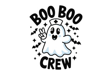 boo boo crew design illustration vector