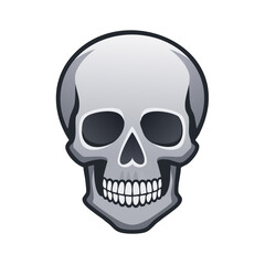 Human Skull Cartoon Illustration Graphic Isolated on White