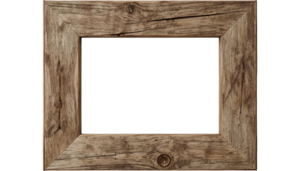 A rustic wooden photo frame with a natural finish, perfect for showcasing cherished memories.