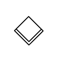 Simple vector linear icon of reusable napkin design  