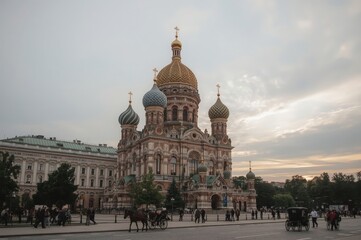 Russian cathedral Orthodox church Moscow architecture religious building Christianity historic landmark dome tower Eastern Orthodox spiritual
