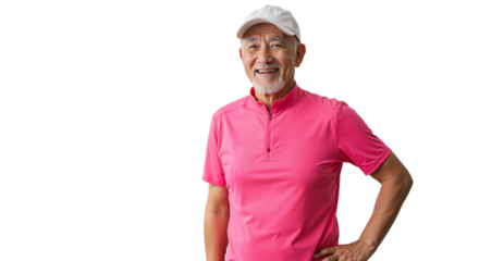 Vibrant Senior in Pink: Confidence, Fitness, and Active Living