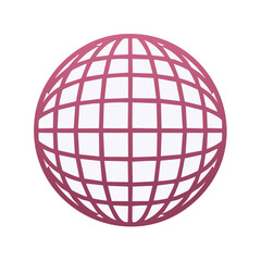 Abstract Globe Grid - Network Connections, Global Communication, International Business Concepts