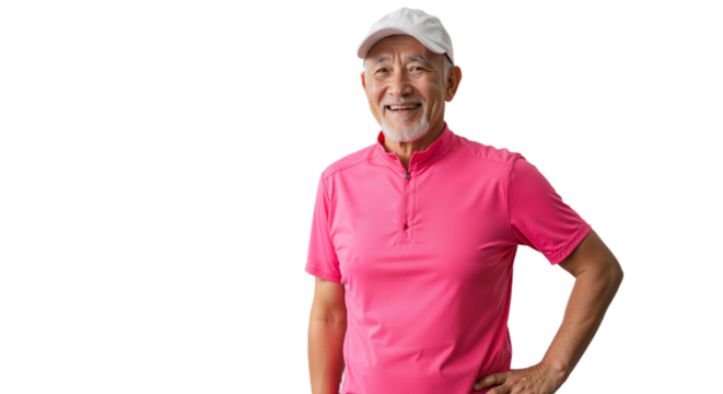 Vibrant Senior in Pink: Confidence, Fitness, and Active Living