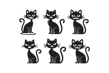Obraz premium halloween cat illustration vector