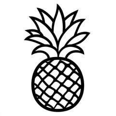 Obraz premium Simple black and white pineapple graphic (7)