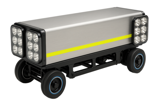 Tunnel inspection railcar with spotlight arrays and reinforced underbody structure