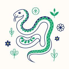 Fototapeta premium snake in the form of a snake