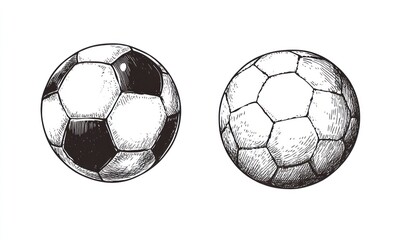 Hand-drawn soccer balls (1)
