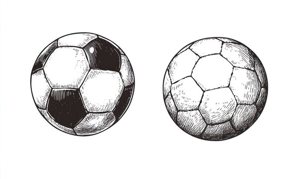 Hand-drawn soccer balls (1)
