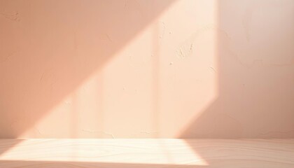 Soft peach and grey textured backdrop, subtle light and shadow play, background, clean