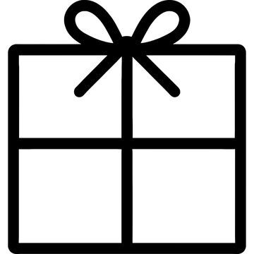 Package tied with string outline icon vector