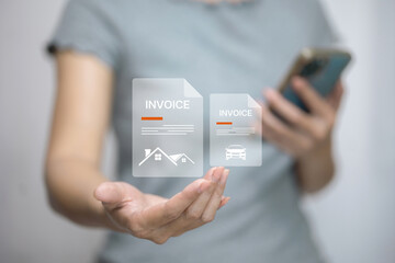 Digital Invoice for Property and Car Payment via Mobile