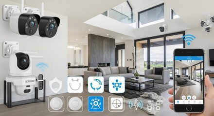 Smart Home Security System: Wireless WiFi CCTV Cameras & App Monitoring for Enhanced Home Protection