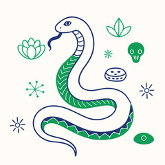 Fototapeta premium snake in the snake