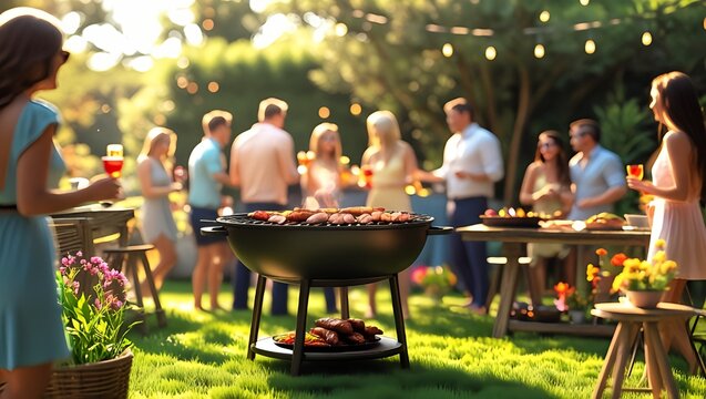 barbecue in the garden