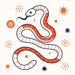 Obraz premium new year snake 