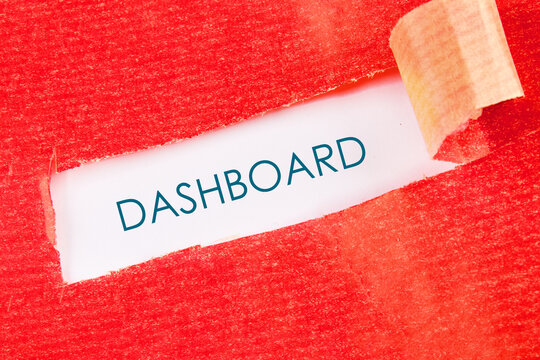 Concept word DASHBOARD. Digital marketing commerce online sale concept
