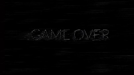 Game over glitch a glitching game over screen displaying digital chaos. - Powered by Adobe
