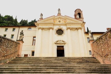 View of the Church of the Madonna del Carmine in Marostica, Vicenza, Italy