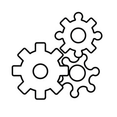 Fototapeta premium Interconnected Gears Illustration A Vector Design Showcasing Mechanical Linkage and System Integration