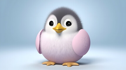 3D Penguin with Cup