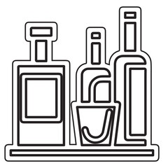 Minibar Line Icon