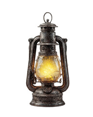 Rusty lantern, warm glow