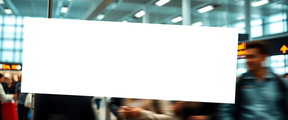 High-contrast teal digital countdown sign in a busy terminal, blurred people rushing past, evoking urgency and fleeting moments.
