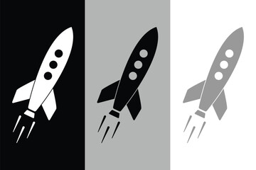 Rocket launched icon. Startup rocket sign. Spaceship color icon. Speed launch symbol. Shuttle sign. Business marketing idea pictogram. EPS 10