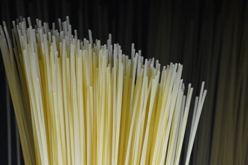 Spaghetti edges with black background