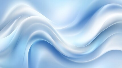 Fototapeta premium Abstract flowing curves of light blue and white