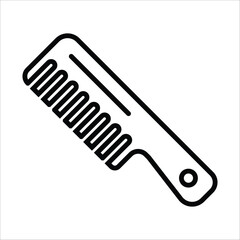 comb vector icon line template