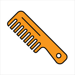 comb vector icon line template