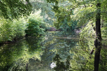 Flusslauf der Panke im Schlosspark Buch