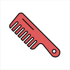 comb vector icon line template