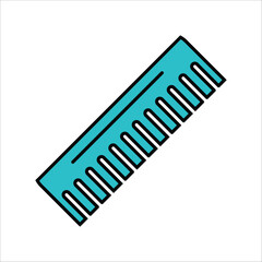 comb vector icon line template